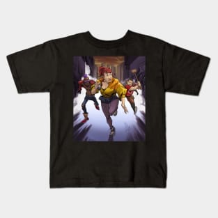 April runing from Rocksteady and Bebop Kids T-Shirt